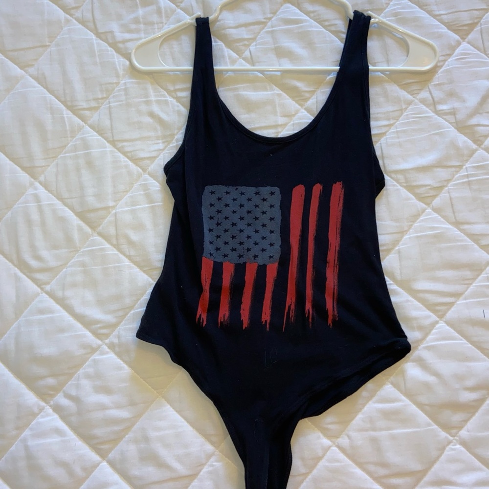 American flag bodysuit